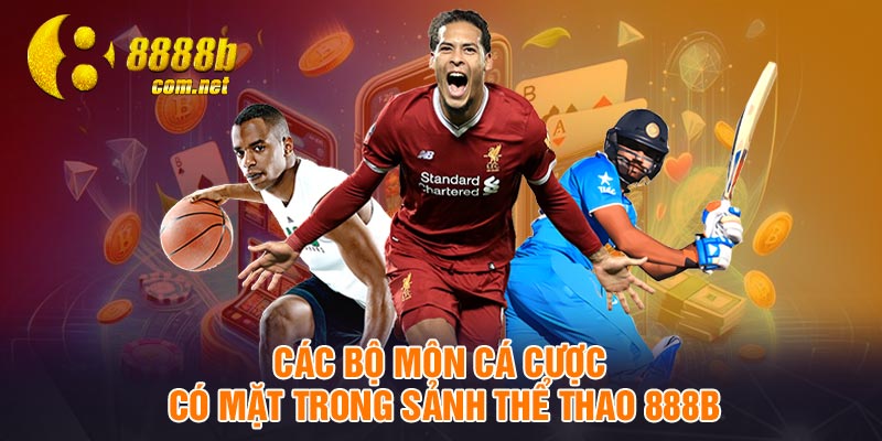 Các bộ môn cá cược có mặt trong sảnh thể thao 888B